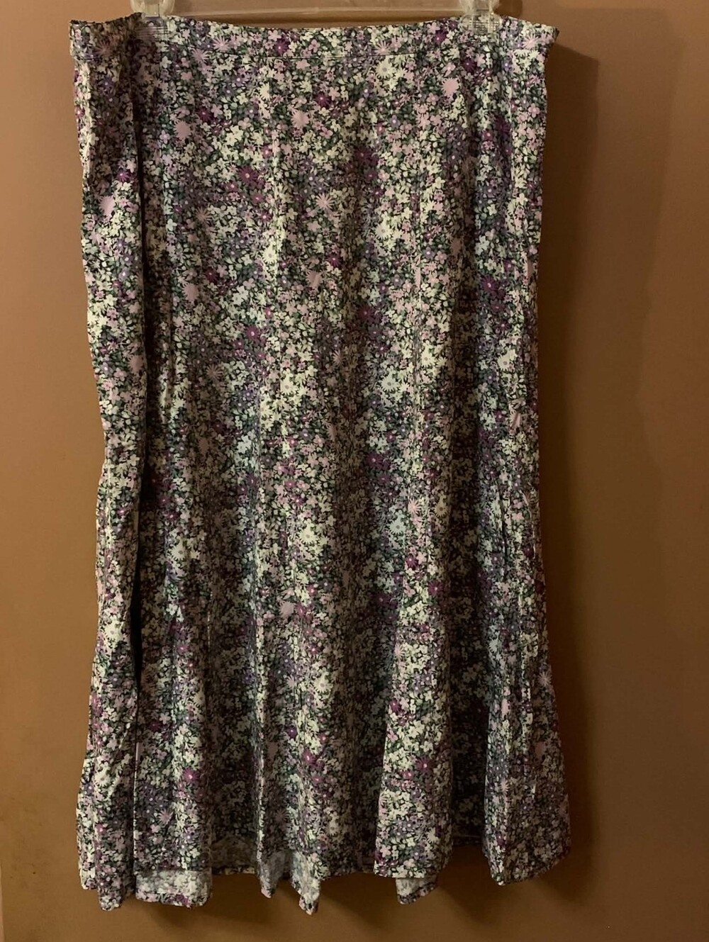 CJ Banks Purple Floral Print Maxi Skirt - Picture 1 of 3